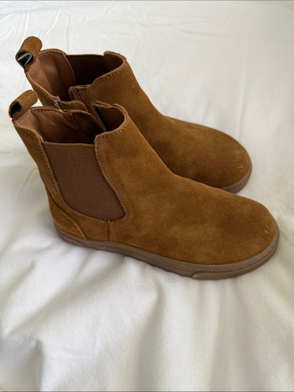 Zara Kids Brown Suede Chelsea Boots